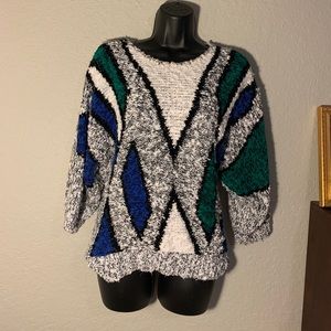 Donating soon!VTG colorful bold sweater